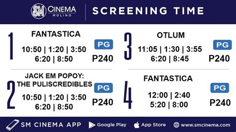SM City Molino Cinema Movie Schedule .